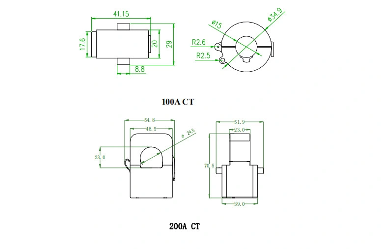 Acrel Agf-Ae-D/200 Single Phase 2 Channel 3 Wire Solar Energy Meter with ANSI UL Certificate