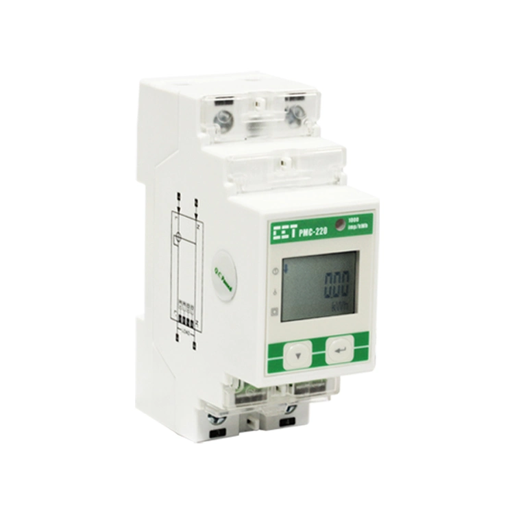 PMC-220 DIN Rail Class 0.5 Self-Powered Single-Phase 63A Direct Input Multifunction Meter for Energy Measurement with RS-485