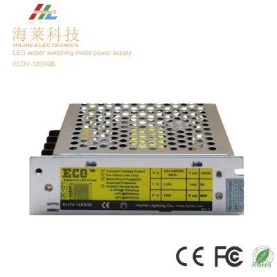 Alimentation d'intérieur LED à mode de commutation 60W Eldv-12e60b